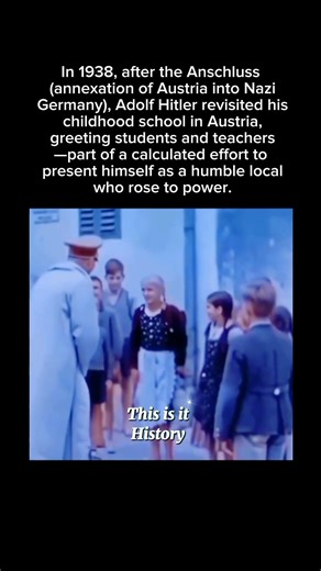 H*tler Visits His Childhood School After Anschluss (1938) #viral #short