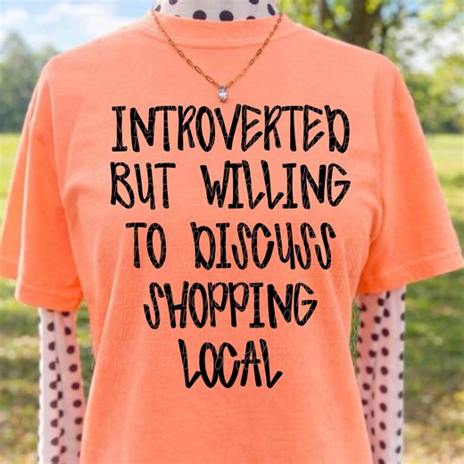 INTROVERTED SHOP SMALL Png, 2 Files Included, Shop Small Digital for Sublimation and Dtf, Shop Local Png, Small Business Png - Etsy