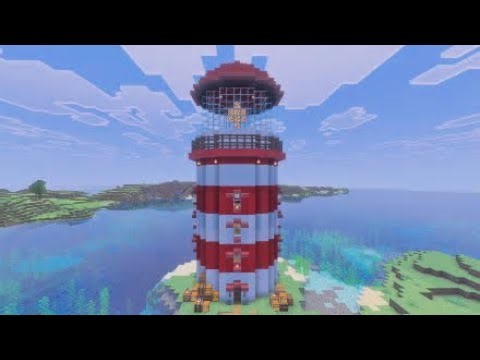 Minecraft Tutorial: How to build a Classic Lighthouse in Minecraft