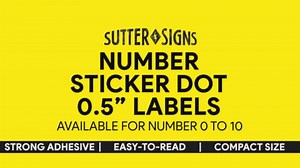 1000pcs Number 8 Stickers, 0.5" Number Eight Sticker Dot Labels for Organization, Inventory, 1000/roll
