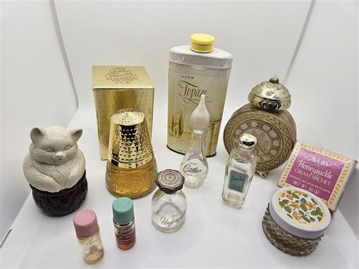 Collection of Vintage Avon Bottles, Sachet Jars and a Talc Tin - Etsy