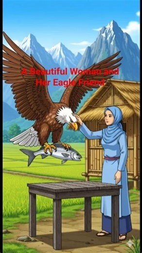A Beautiful Woman and Her Eagle Friend 🦅✨ #shorts