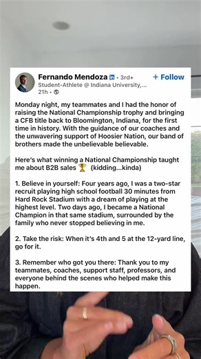His post-game interviews are ICONIC 👏🏻 #indiana #cfb #nfl #raiders