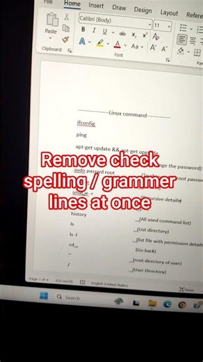 Remove check spelling error line at once
