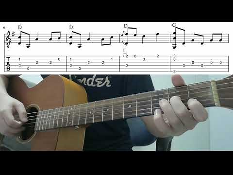 Brahms Lullaby (Johannes Brahms) - Easy Fingerstyle Guitar Playthrough Tutorial Lesson With Tab