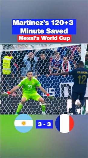 Martinez 120+3 Minutes Saved Messi's World Cup #martinez #messi #argentina #shorts