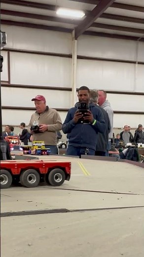 Custom RC Semi trucks hauling heavy equipment