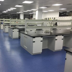 [Hot Item] Chemical Board Metal Lab Bench with Hidden Aluminum Handle