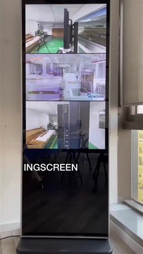 INGSCREEN 32 43 49 55 65 Inch Standing Digital Signage Floor Installation 6mm Pixel Pitch Advertising Media Player Kiosk Screen