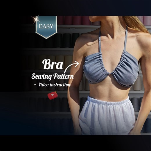 Ruched Bra Top PDF Sewing Pattern | Beginner Bralette Pattern | Instant Download - Etsy