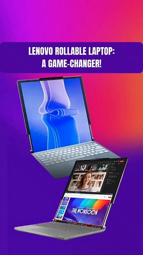 1K views | Screen that expands before your eyes 💻 Lenovo's rollable laptop transforms from compact 12-inch to expansive 15.3-inch display with motorized unrolling—solving portability versus screen size compromise through innovative engineering. This flexible OLED technology proves that laptops don't need folding hinges when screens can literally extend on demand. #RollableLaptop #FlexibleDisplay #FutureTech #LenovoTech | Eyebiokin Kenny Peter | Facebook