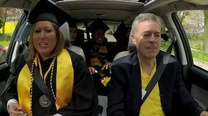 81K views · 600 shares | More than 3,400 UWM students graduate today, singing and dancing their way out of college. Watch their journey to graduation and try to not sing along. James Corden, watch out, Chancellor Mark Mone is coming for you!  | University of Wisconsin Milwaukee | Facebook