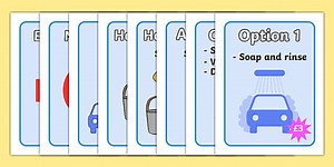 Car Wash Role Play Signs