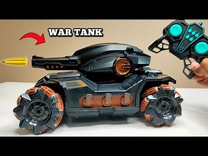 RC Fighting Tank with Powerfull Cannon Unboxing & Testing - Chatpat toy tv
