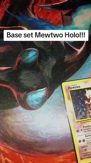 Base set mewtwo holo! #pokemon #pokemoncards #mewtwo #fyp #67
