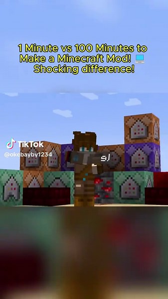1 Minute vs 100 Minutes to Make a Minecraft Mod! 💻 Shocking difference! #minecraftmod #coding #gamedev #minecraftideas #gaming