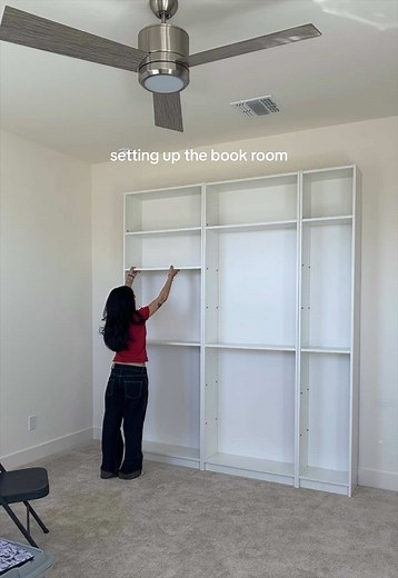Setting Up My New IKEA Billy Bookcase Library!
