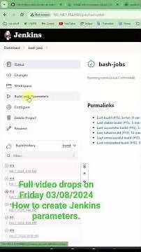 Creating Jenkins Parameters with Bash Scripts | List, string and choice parameters. #jenkins #docker