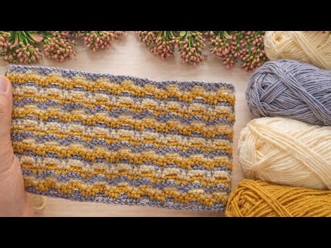 🌼 3-Color Gorgeous Crochet Pattern ✨ Easy and Showy Knitting Pattern | Even Beginners Can Do It!