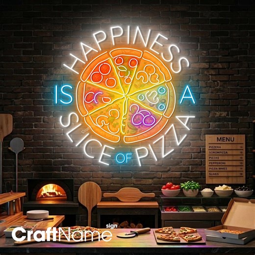 Pizza Neon Sign, Slice of Pizza LED Wall Art for Italian Restaurant, Cafe or Fast Food Decor - Etsy