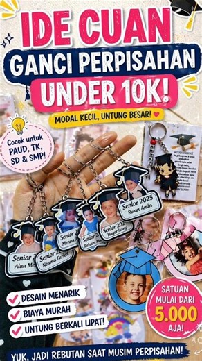 PERCETAKAN WAJIB TAU!IDE BISNIS CUAN GANCI LAMINASI PERPISAHAN SEKOLAH #idebisnis #ganci #perpisahan