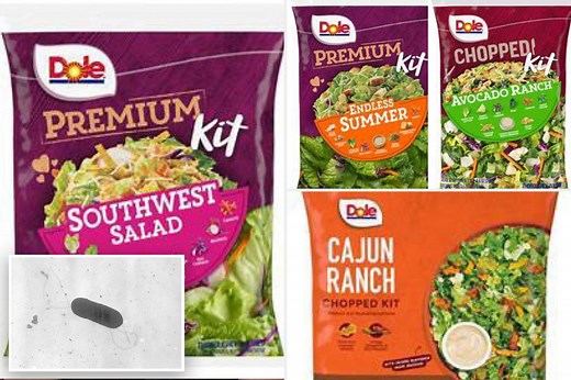 Dole recalls some salad kits over potential listeria contamination