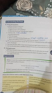 Understanding the PoemA. Answer the questions.1 And here and ... | Filo