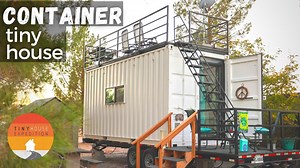 Container Home on Wheels! Retiree's tiny affordable housing for peace