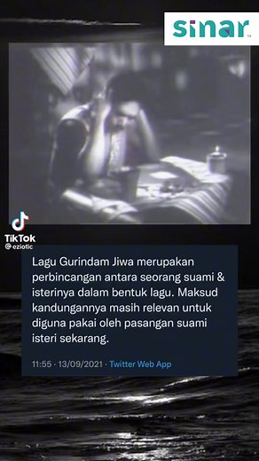 Siapa je tak tahu lagu Gurindam Jiwa ni kan. Tapi pernah tak kita faham maksud disebalik lagu ni? Sangat mendalam maksudnya buat pasangan suami isteri. #SinarKongsi Sumber : Tiktok eziotic | SINAR