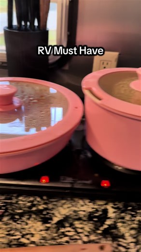 This electric double burner cooktop will keep you from having to use the gas stove in your RV… or just give you a couple extra burners if you need them. Rv must haves, camper hack, rv tips and tricks, extra burners, electric stovetop, cooktop, rv life, rv TikTok, dorm room, tiny home, compact living, apartment