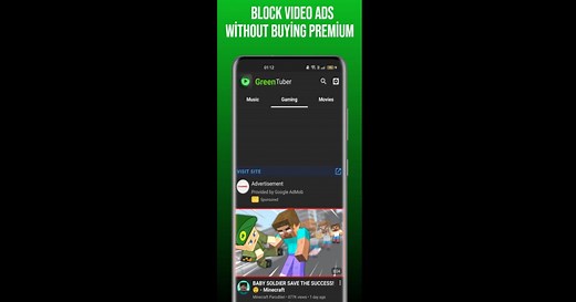 Download and run GreenTuber: Block Ads On Video on PC & Mac (Emulator)