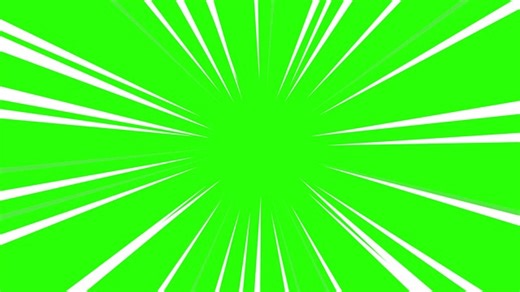 Speed Line, Comic, Green Screen. Free Stock Video