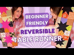 Easy Scrappy Star Table Runner Tutorial | Beginner Quilting Project Using Fabric Scraps