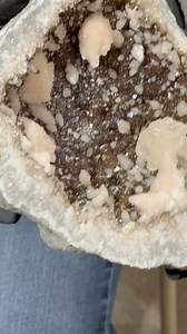 Cracking open a geode we found @ the fabulous KeokukGeodes site #Missouri #minerals #geode #calcite #iowa #UV #blacklight Lee Miller Jr | KeokukGeodes