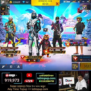 🔴[Live] New Season Grandmaster Top Rank Push ✌ Free Fire LIVE! #ff #freefire #tebgaming | TEB Gaming