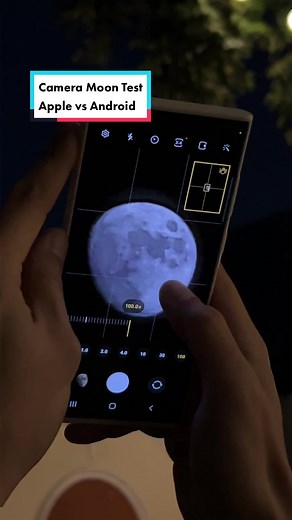 I can't believe this is the difference!!!! Comparing cameras and photos! Apple vs Android cams. iPhone 13 Pro vs Samsung Galaxy S22 Ultra 😱 Shooting pics of the moon with our phone cameras. Who do you think has a better camera? #cameratest #cameramoontest #moontest #applevsandroid #moon
