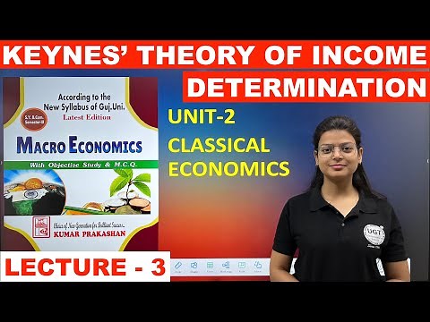 Keynes Theory of Income Determination | Macro Economics | Lecture - 3 | UGT