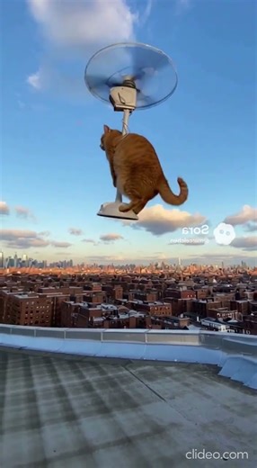 Kitty helicopter pilot 🚁 #animallife #funny #shorts