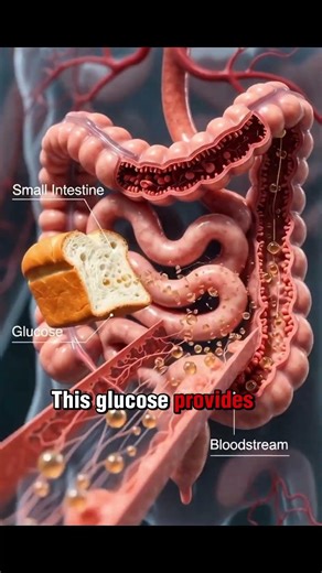 bread breaks down inside the stomach and turns into energy.#3danimation #fypシ゚viral #pleasesubscribe