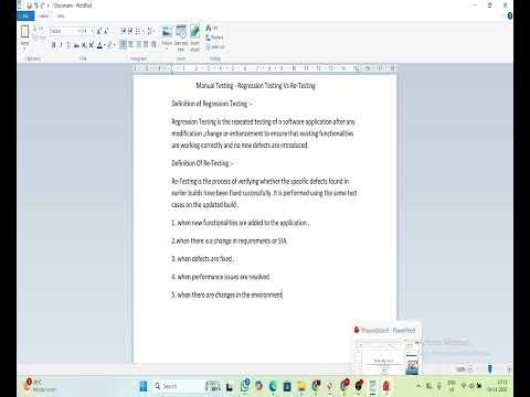 Manual Testing -Regression Testing Vs Re-Testing