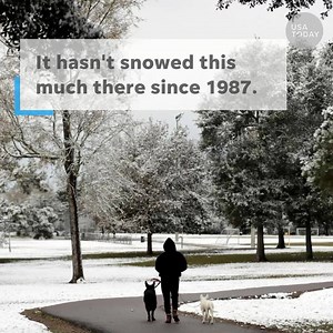 104K views | Snow made a rare appearance in South Texas this week, blanketing everything from cars and homes to area roadways. | USA TODAY Video | Facebook