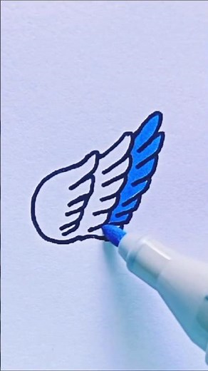 How to draw wings easy drawing step by step made for people who love ❤️ to draw.