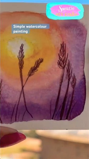 Simple watercolour painting for beginners #shorts #paintingtutorial #art