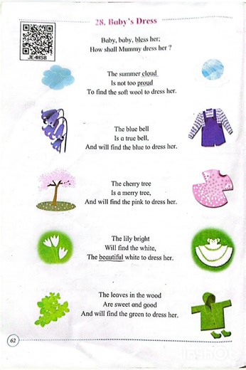 poem Baby's dress standard 3rd