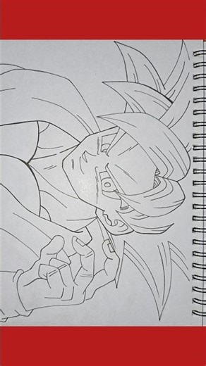 drawing goku ssj god sketch #shorts #goku #ssjgod #drawing