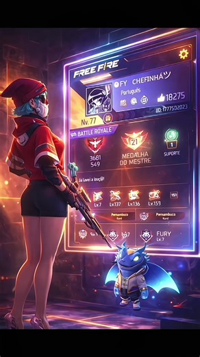 Tutorial de Imagens do Painel Holográfico do Free Fire