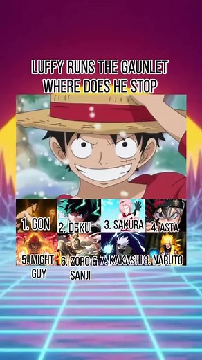 Luffy Anime Character Goes Through Gauntlet Challenge