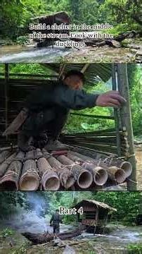 Part 4: Stream Shelter Build & Wild Cooking