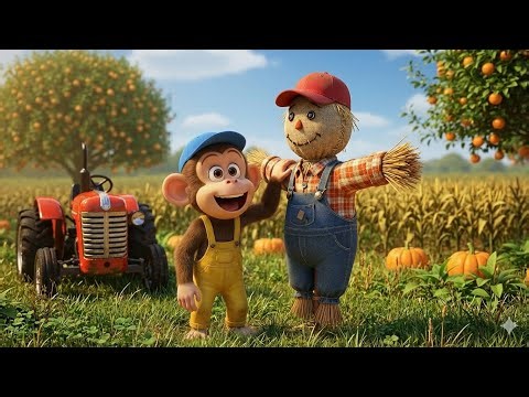 Monkey Farmer Story for Kids | 3D Animated Farm Adventure 🌽🐵