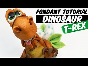 How to make a fondant DINO | T-Rex cake topper